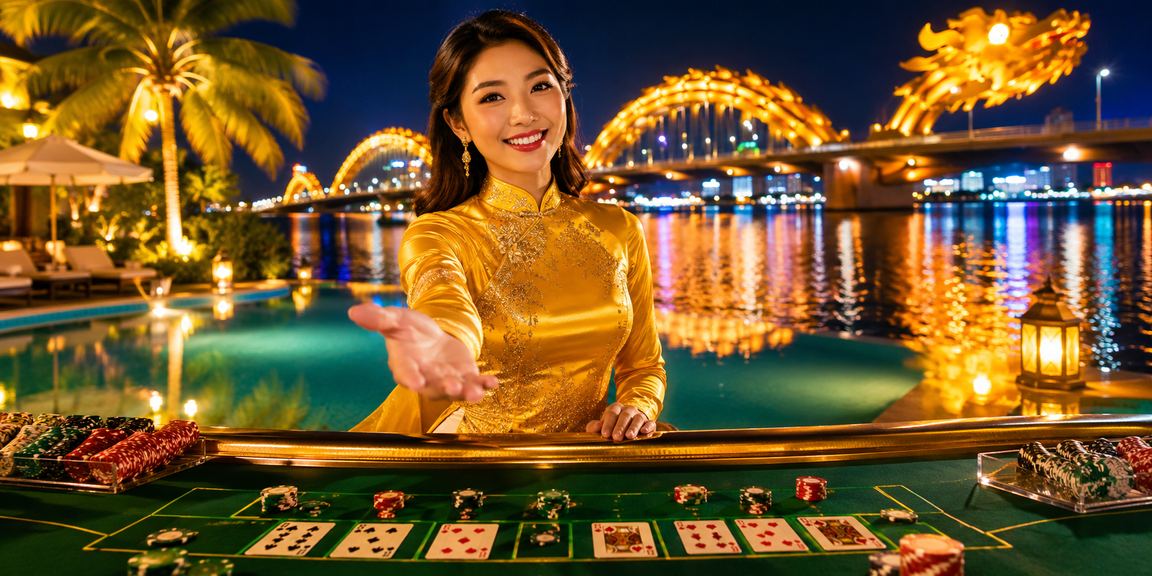 Người phụ nữ mặc áo dài tại Đà Nẵng chơi baccarat casino trực tuyến trên điện thoại